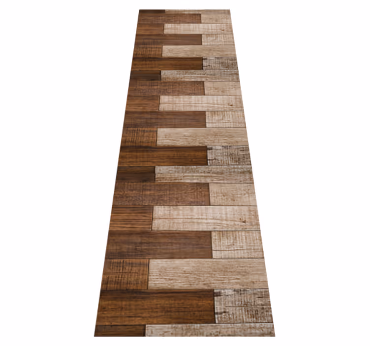 Brown vinyl carpet with wood grain finish - TenStickers