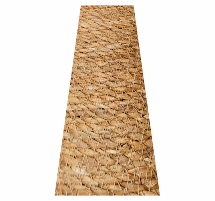 Brown vinyl carpet in light french wicker style - TenStickers