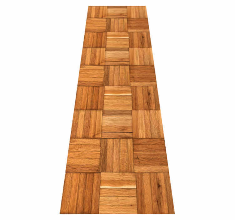 Brown vinyl carpet with seamless wood tile design - TenStickers