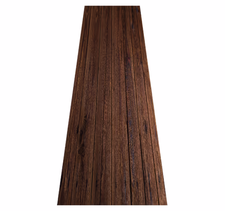 Brown vinyl carpet with dark brown rustic planks - TenStickers