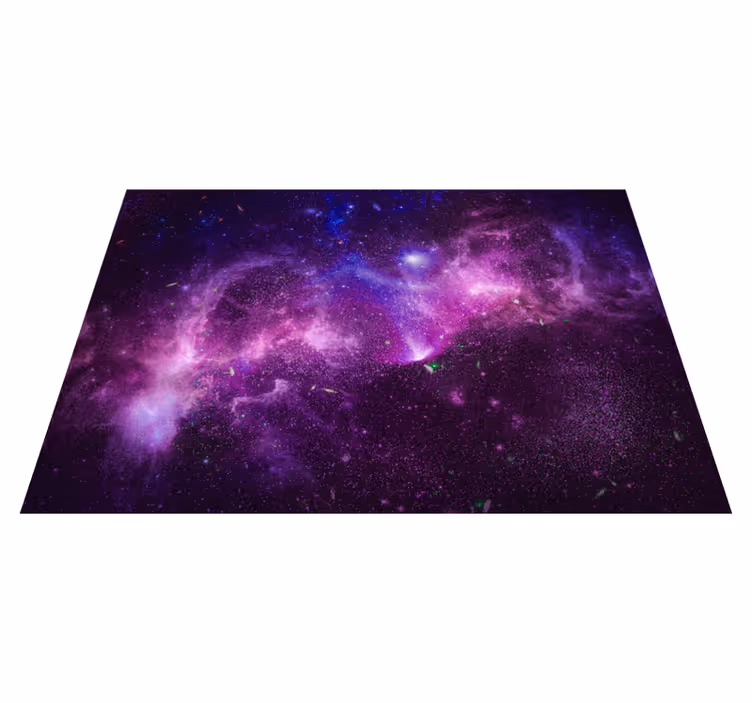 Purple vinyl carpet in abstract splashed galaxy - TenStickers