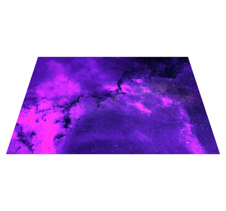 Purple vinyl carpet cosmic nebula design - TenStickers