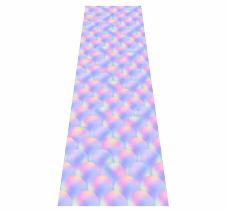 Purple vinyl carpet with multicolor mermaid scales - TenStickers