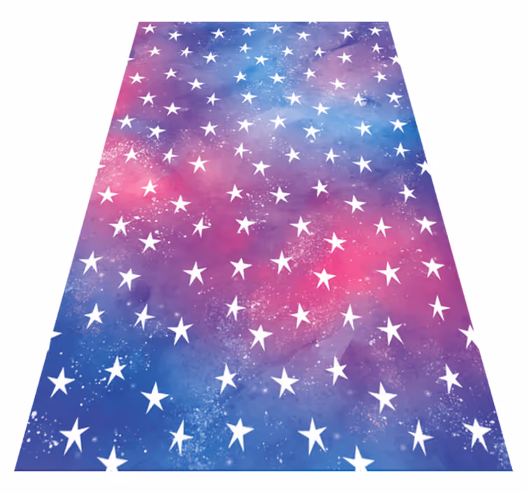 Purple vinyl carpet in cosmic star texture - TenStickers