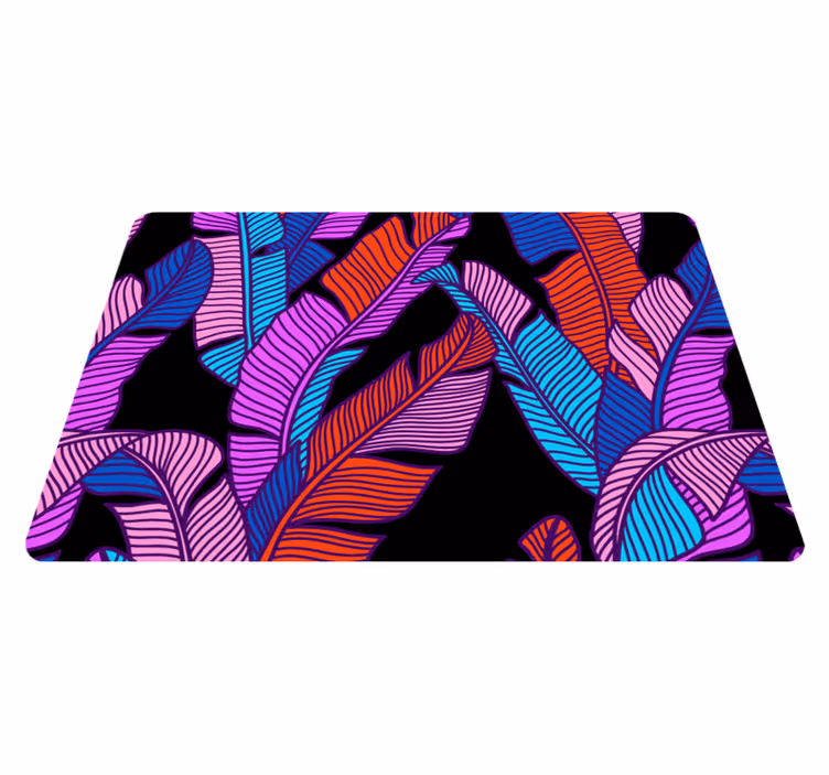 Purple vinyl carpet with vibrant floral design - TenStickers