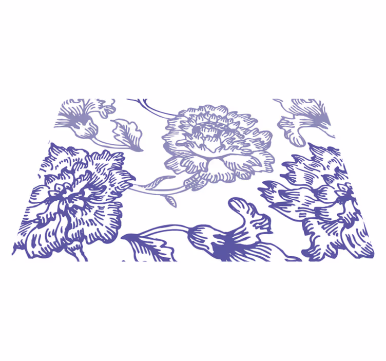 Purple vinyl carpet with soft purple floral design - TenStickers