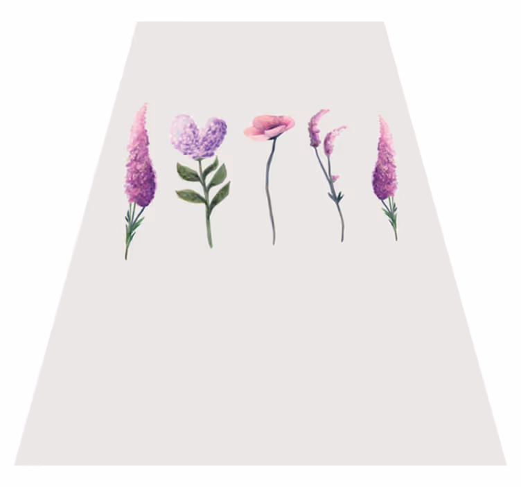 Purple vinyl carpet with clove flower design - TenStickers