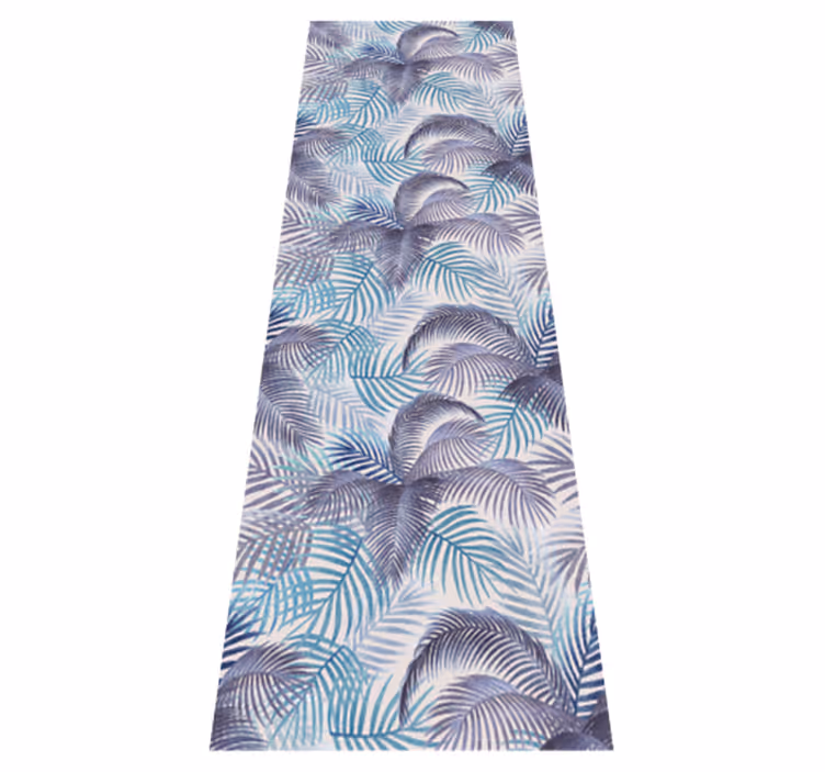 Purple vinyl carpet with tropical leaves design - TenStickers