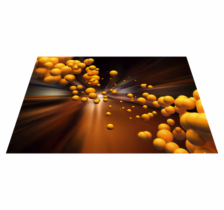 Orange vinyl carpet vibrant spherical burst - TenStickers