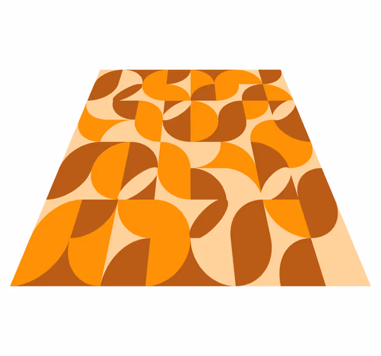 Retro orange figures orange vinyl carpet - TenStickers