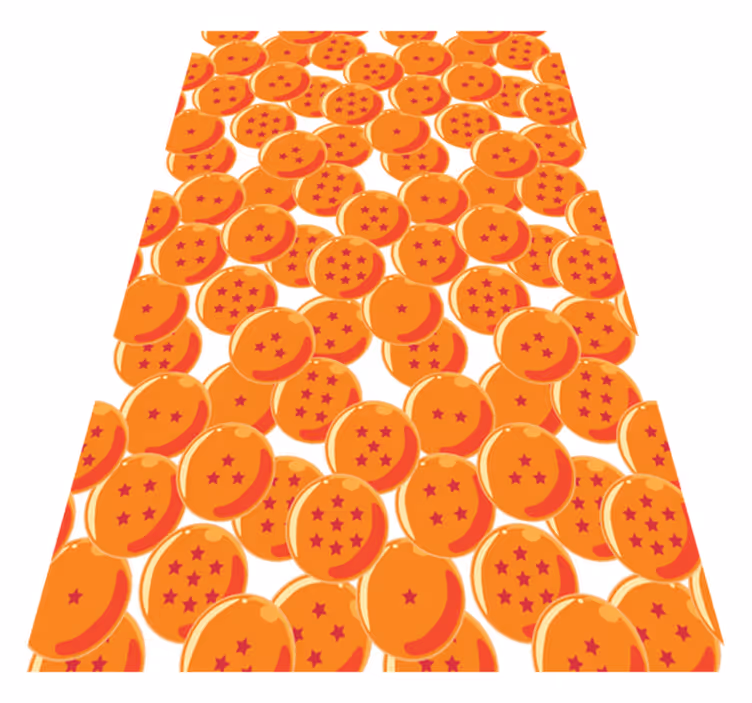 Orange vinyl carpet dragon balls - TenStickers