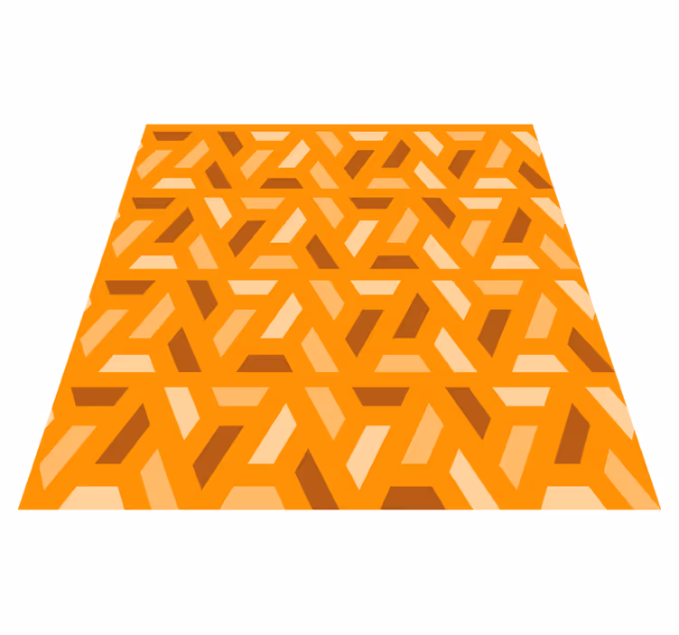Orange vinyl carpet in geometric orange shades - TenStickers