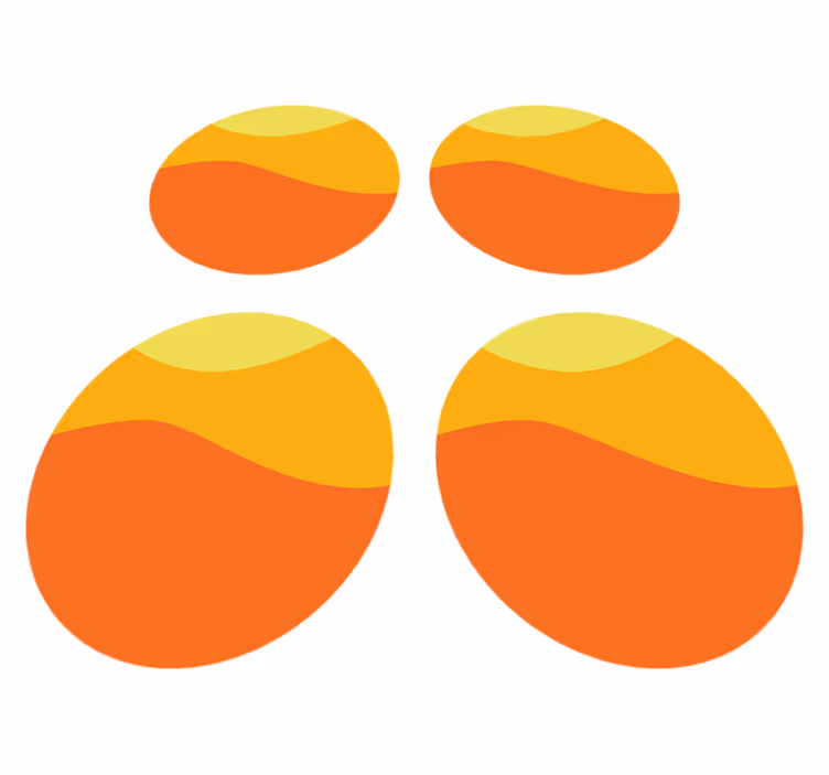 Orange vinyl carpet 70's sun circle design - TenStickers