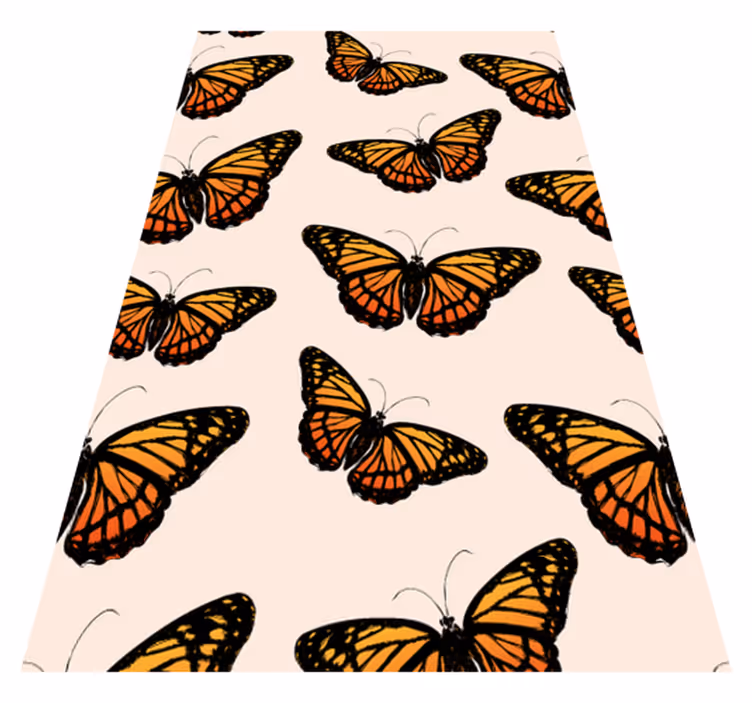Orange vinyl carpet vintage monarch butterfly wing - TenStickers