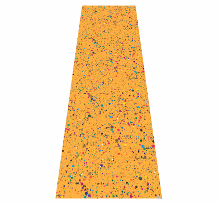Orange vinyl carpet with small color splashes - TenStickers