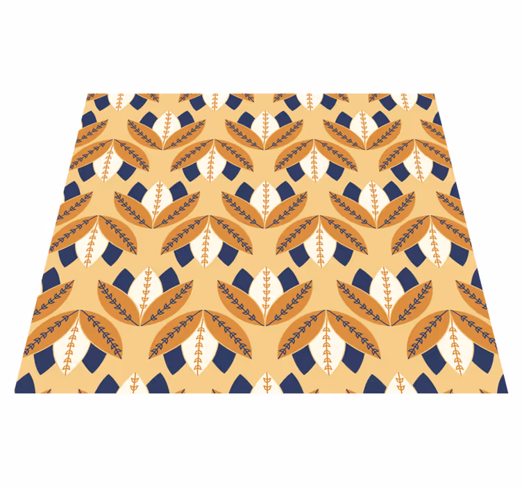 Orange vinyl carpet geometric pattern design - TenStickers