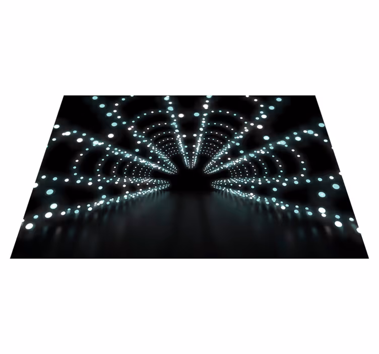 Black vinyl carpet abstract light explosion - TenStickers