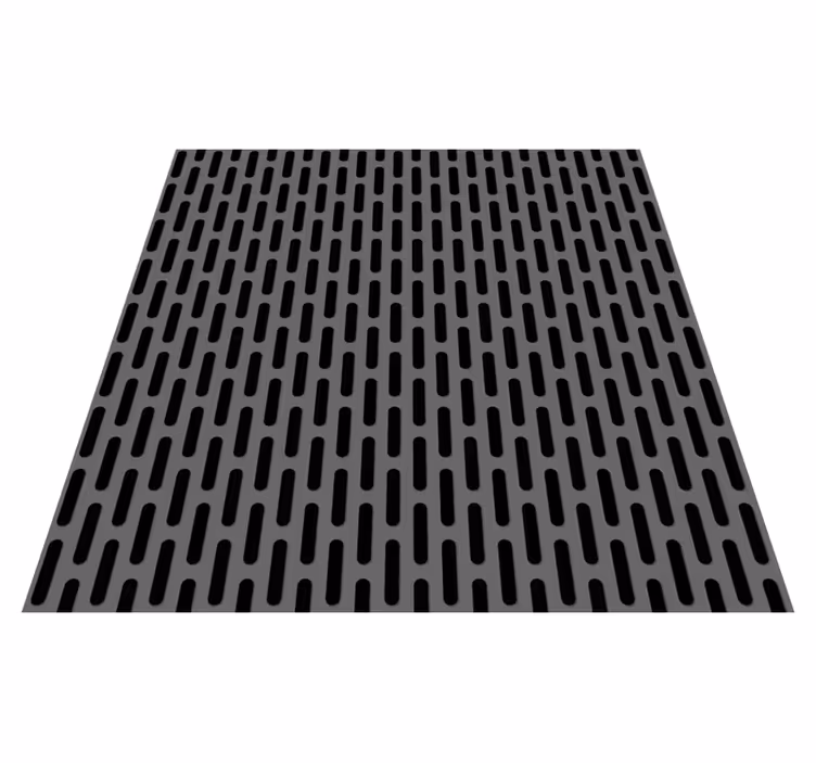 Black vinyl carpet with black metal grid design - TenStickers