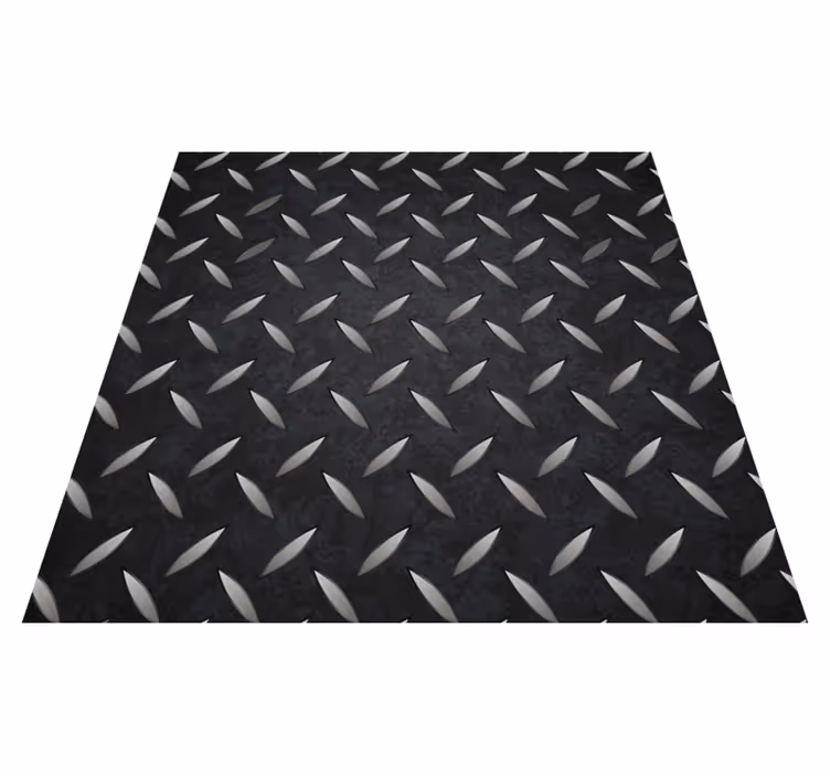 Black vinyl carpet with steel pattern design - TenStickers