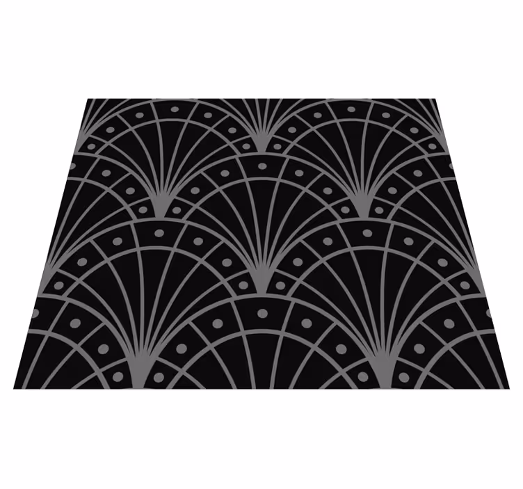 Black vinyl carpet elegant black art deco style - TenStickers