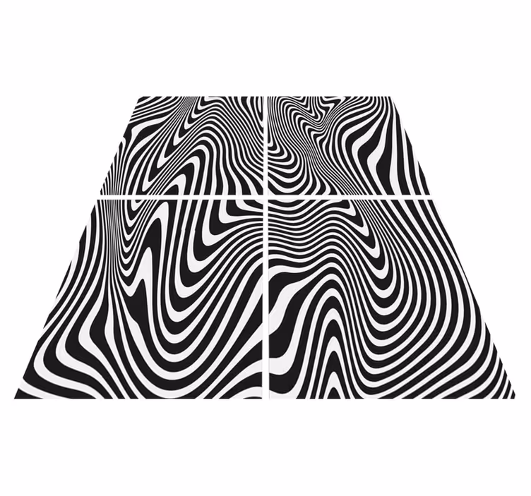 Black vinyl carpet with zebra 3d effect - TenStickers