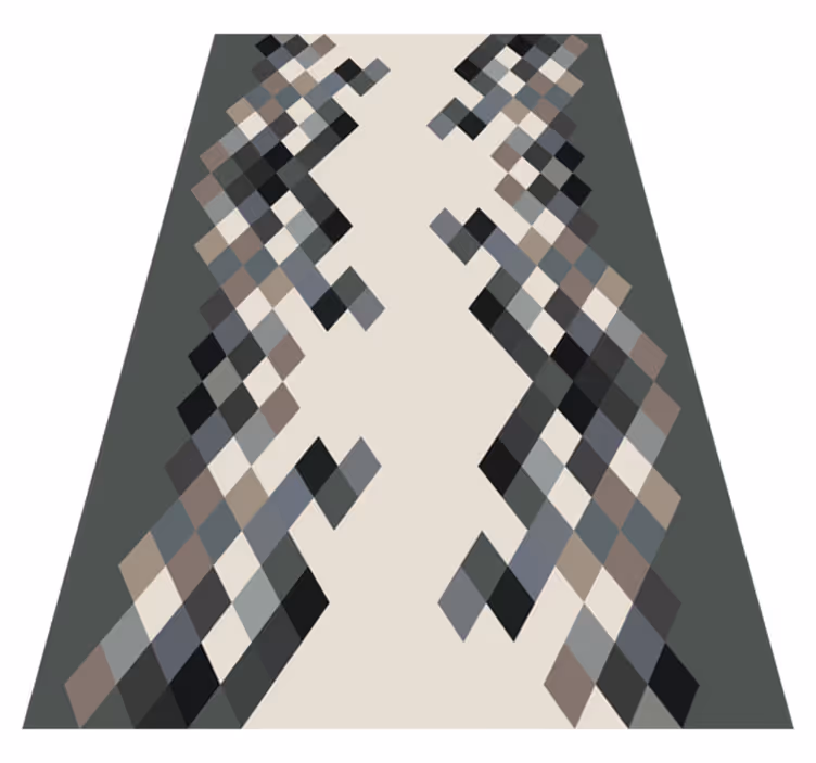 Black vinyl carpet in color shades blocks - TenStickers