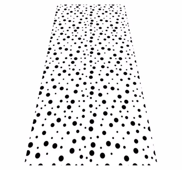 Black vinyl carpet with black dots on white - TenStickers