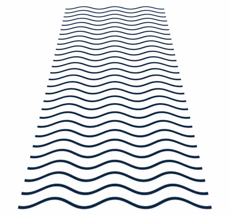 Black vinyl carpet with simple lines design - TenStickers