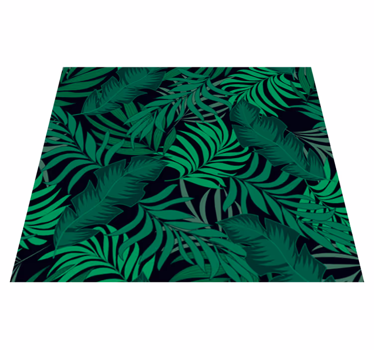 Green vinyl carpet jungle key wallpaper - TenStickers