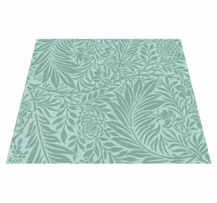 Green vinyl carpet with mint green retro design - TenStickers
