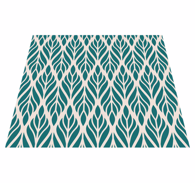 Green vinyl carpet with ethnic floral design - TenStickers