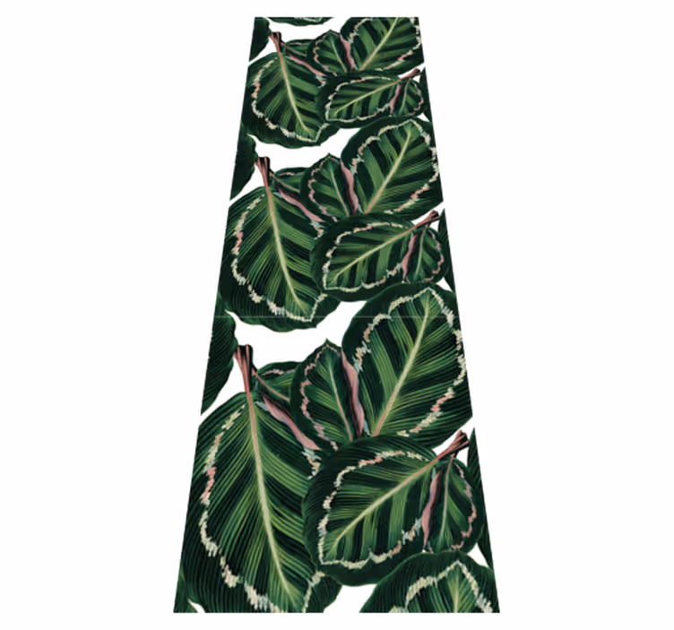 Green vinyl carpet with maranta design - TenStickers