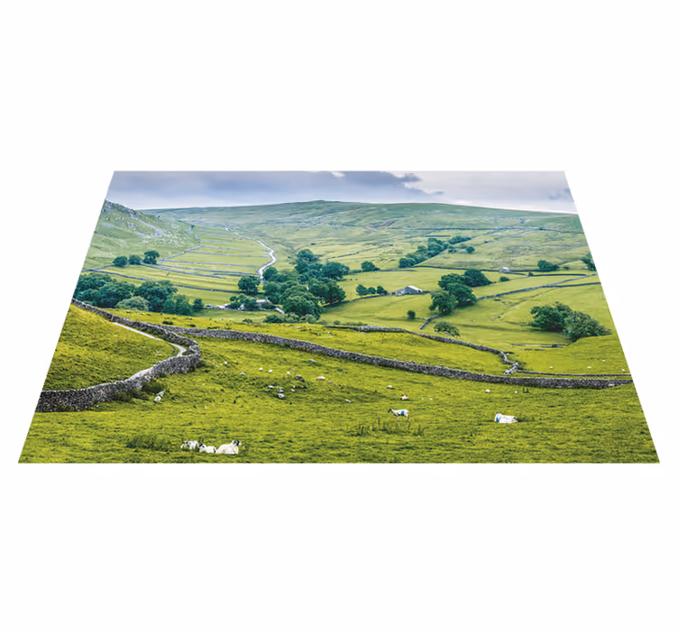 Green vinyl carpet english countryside charm - TenStickers