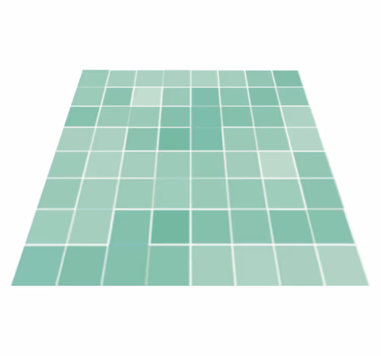 Green vinyl carpet abstract square tile - TenStickers