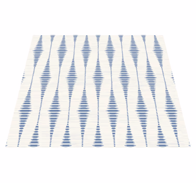 Outdoor vinyl carpet rabaul ikat blue and beige - TenStickers