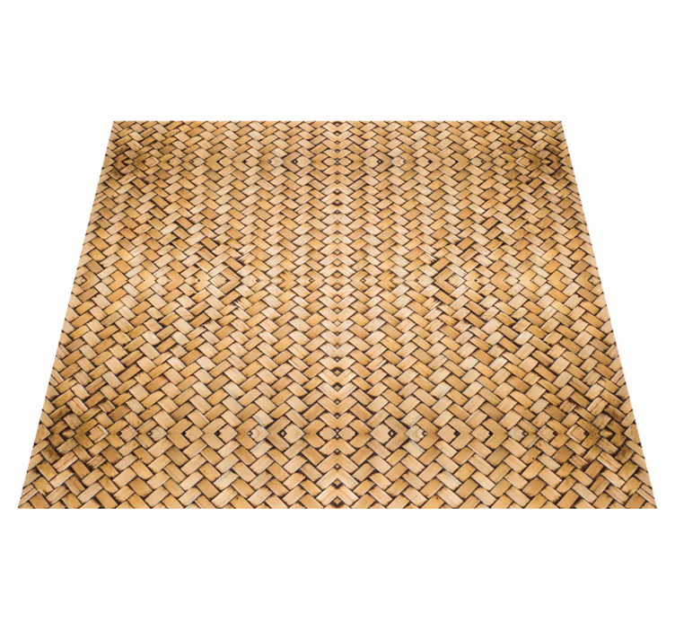 Bamboo woven effect outdoor vinyl carpet - TenStickers