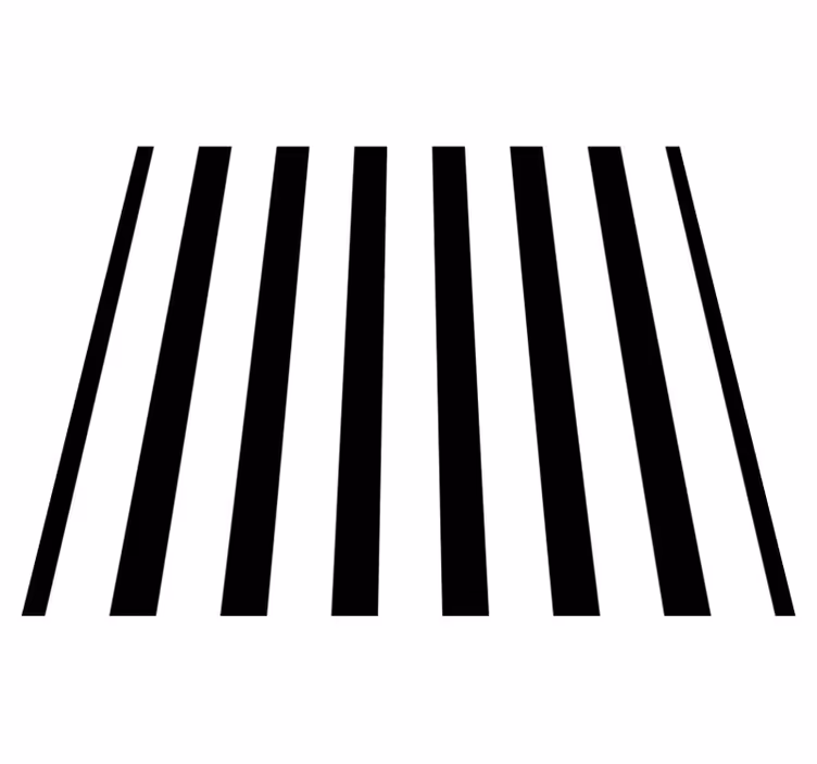 Outdoor vinyl carpet in classic black and white stripes - TenStickers
