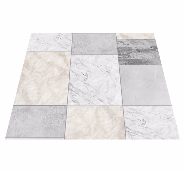 Outdoor vinyl carpet with tile squares design - TenStickers