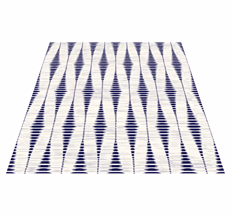 Outdoor vinyl carpet in navy blue rabaul ikat - TenStickers
