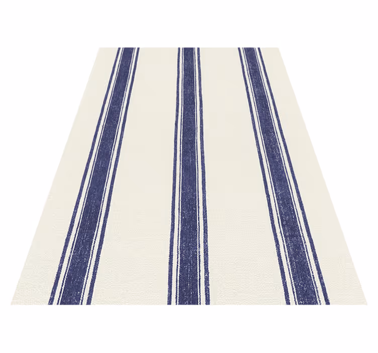 Outdoor vinyl carpet vertical lines navy blue - TenStickers