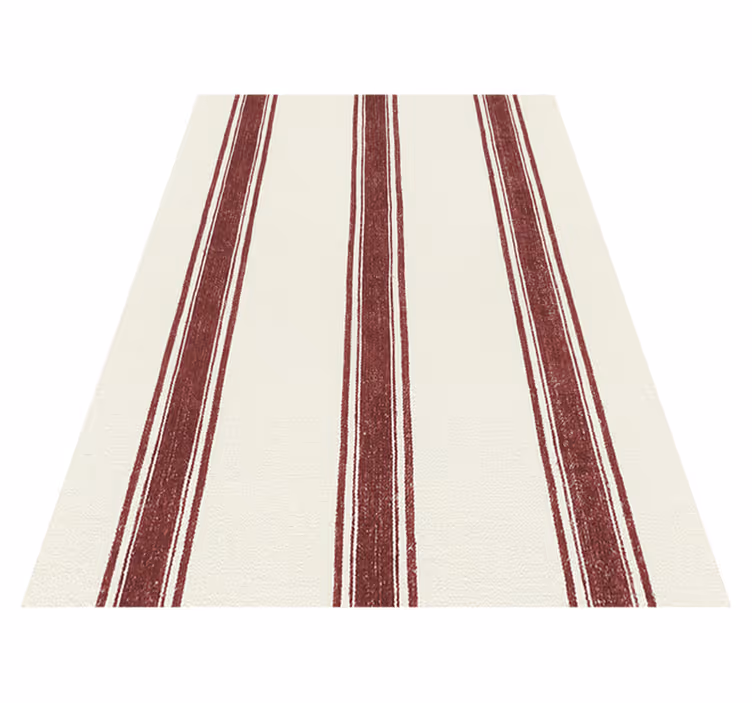 Outdoor vinyl carpet in red vertical stripes - TenStickers