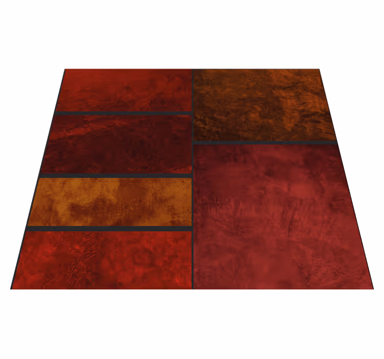 Outdoor vinyl carpet with textured patchwork design - TenStickers