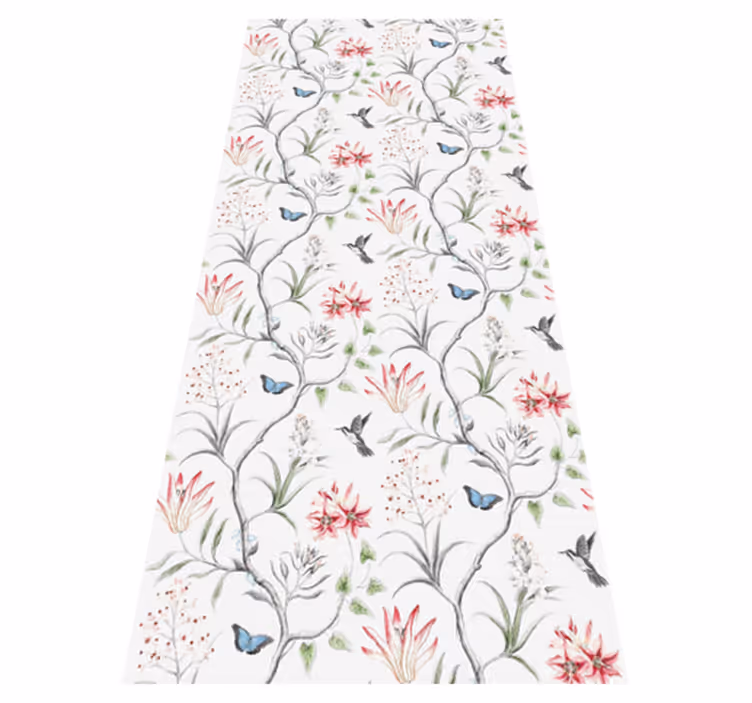 Outdoor vinyl carpet with bird and butterfly design - TenStickers
