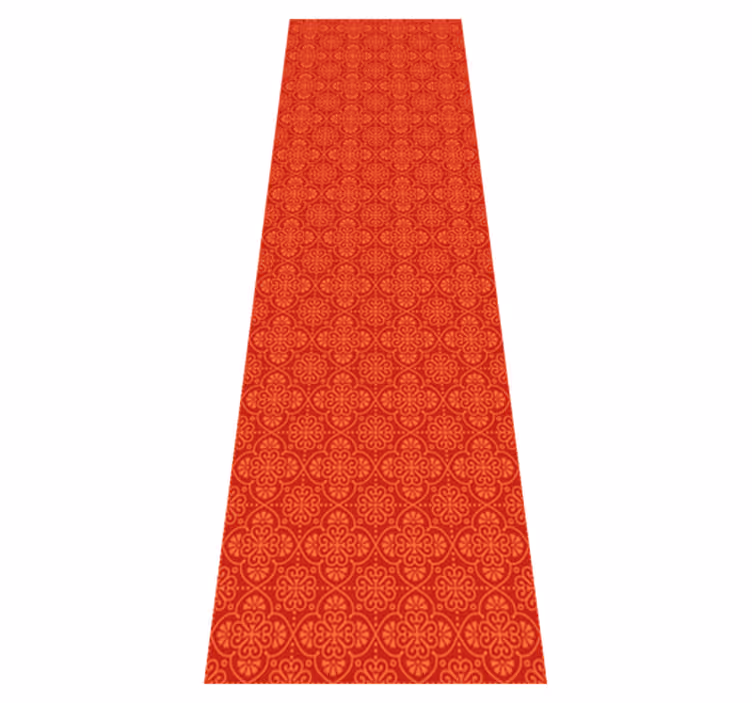 Red vinyl carpet with red indian pattern - TenStickers