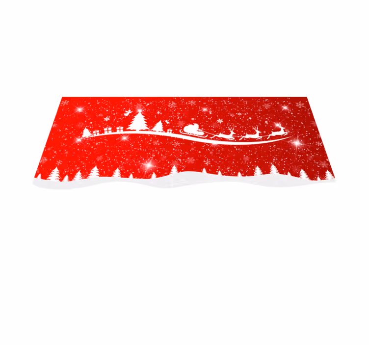 Red vinyl carpet christmas wave design - TenStickers
