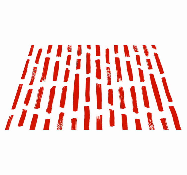 Red vinyl carpet with red and white stripes - TenStickers