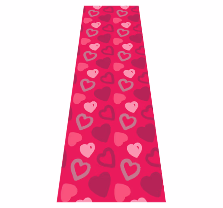 Pink vinyl carpet fuchsia hearts - TenStickers