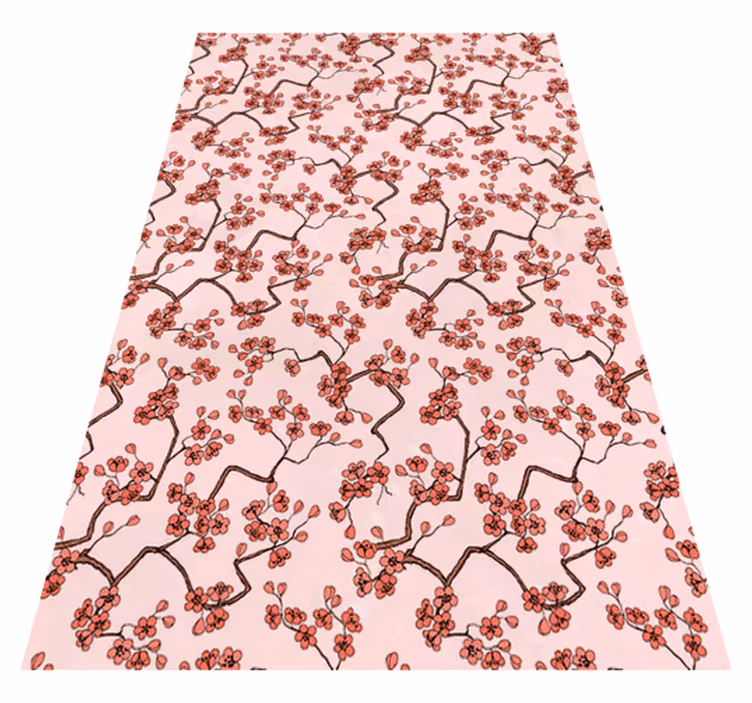 Pink vinyl carpet cherry blossom design - TenStickers