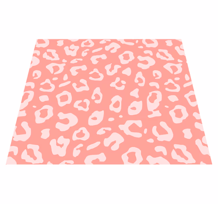 Pink vinyl carpet with leopard print design - TenStickers