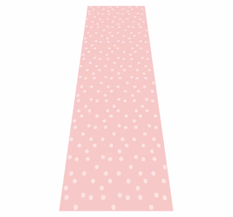 Pink vinyl carpet with soft pastel dot pattern - TenStickers